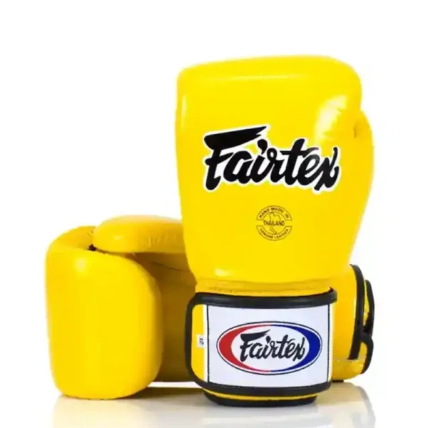 Fairtex Rękawice Bokserskie ze skóry naturalnej BGV1 Żółte