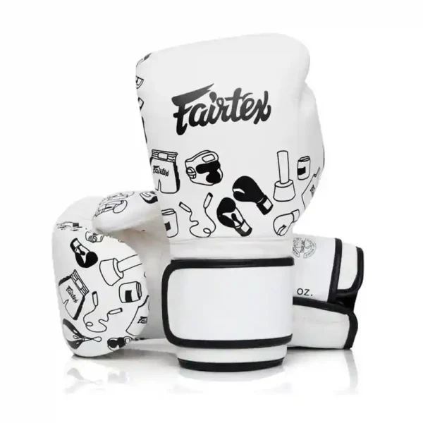 Fairtex Rękawice Bokserskie BGV14 Street Art Graffiti Białe