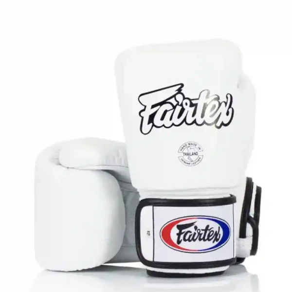 Fairtex Rękawice Bokserskie ze skóry naturalnej BGV1 Białe