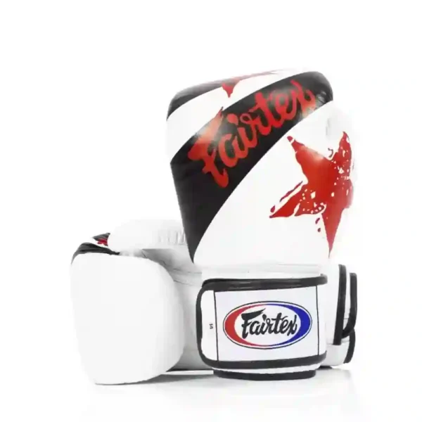 Fairtex Rękawice Bokserskie ze skóry naturalnej BGV1 Nation Białe