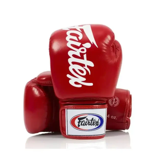 Fairtex Rękawice Bokserskie ze skóry naturalnej BGV19 czerwone