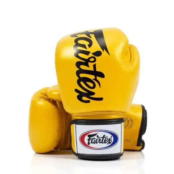 Fairtex Rękawice Bokserskie ze skóry naturalnej BGV19 Złote