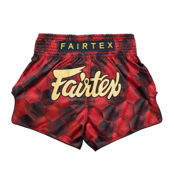 Fairtex Spodenki Muay Thai Sześciany BS1919 Czerwone/Czarne