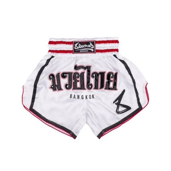8 WEAPONS spodenki Muay Thai Bangkok białe/czarne