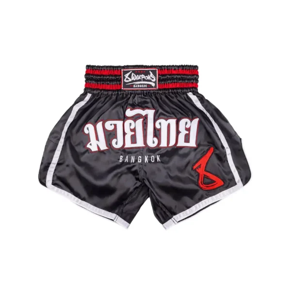 8 WEAPONS Spodenki Muay Thai Bangkok czarne/białe
