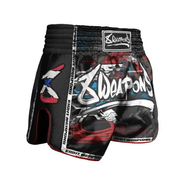 8 WEAPONS spodenki Muay Thai, Cut like a Blade 2.0 czarne
