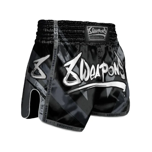 8 Weapons Spodenki Muay Thai Shift czarny mat