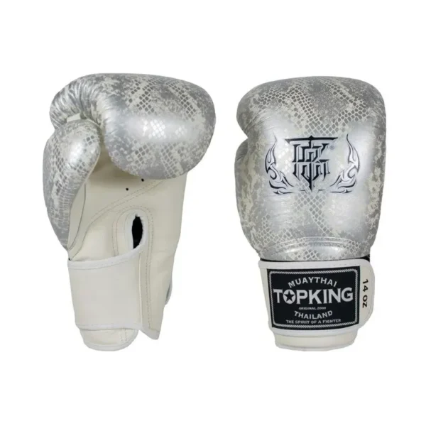 rękawice bokserskie top king super star snake srebrne