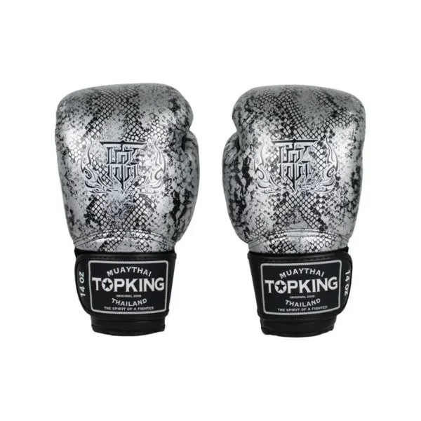 rękawice bokserskie top king super star snake srebrne