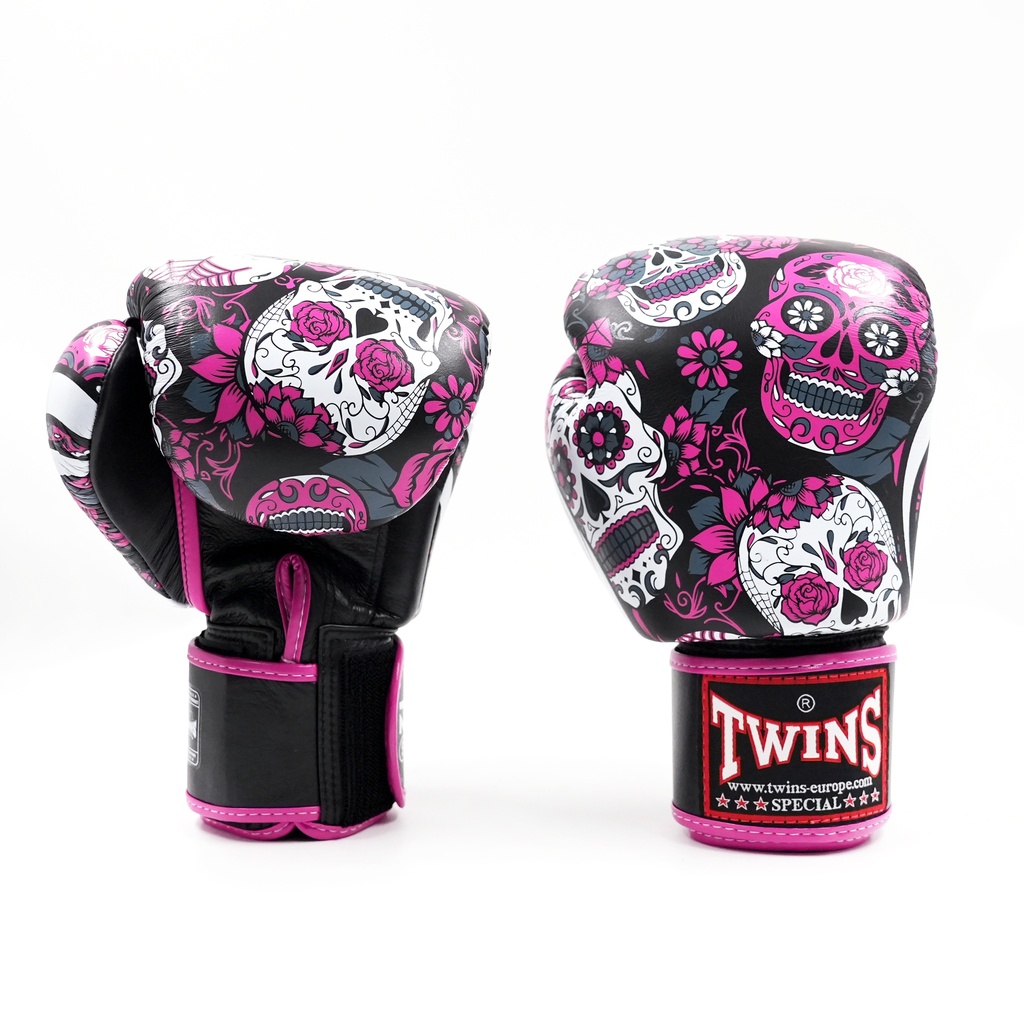 Twins Special rękawice bokserskie FBGVL 4 SKULL Różowe