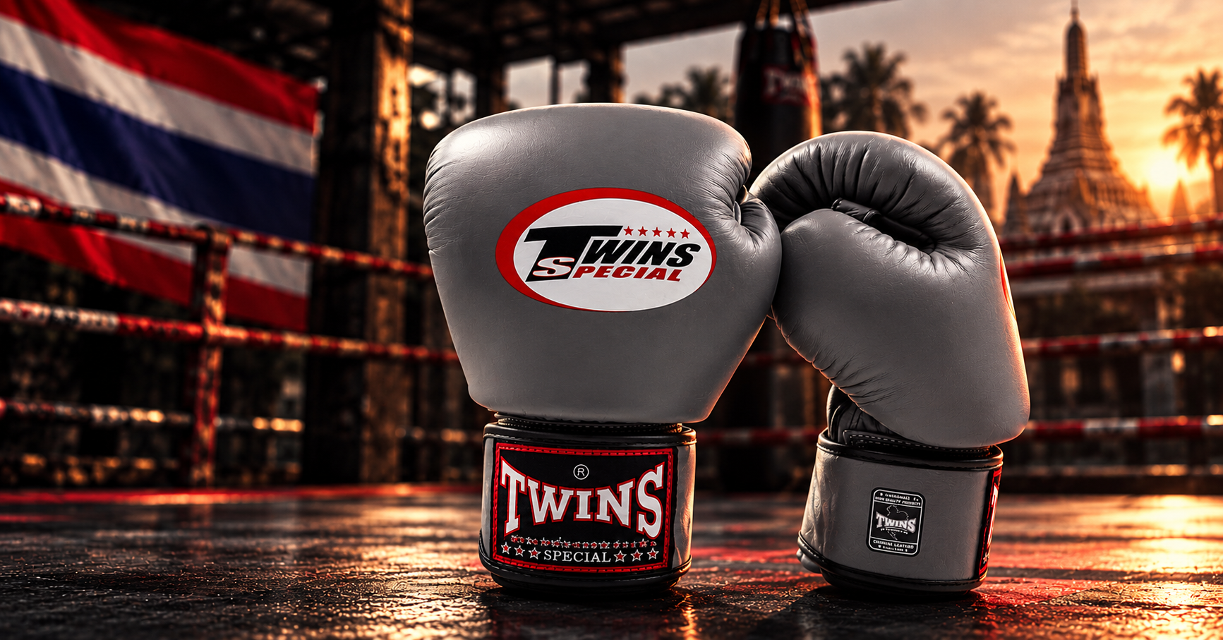 Twins Special rękawice bokserskie model BGVL 3 Szare